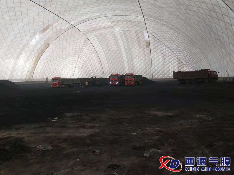 氣膜煤棚是如何抑制煤塵
